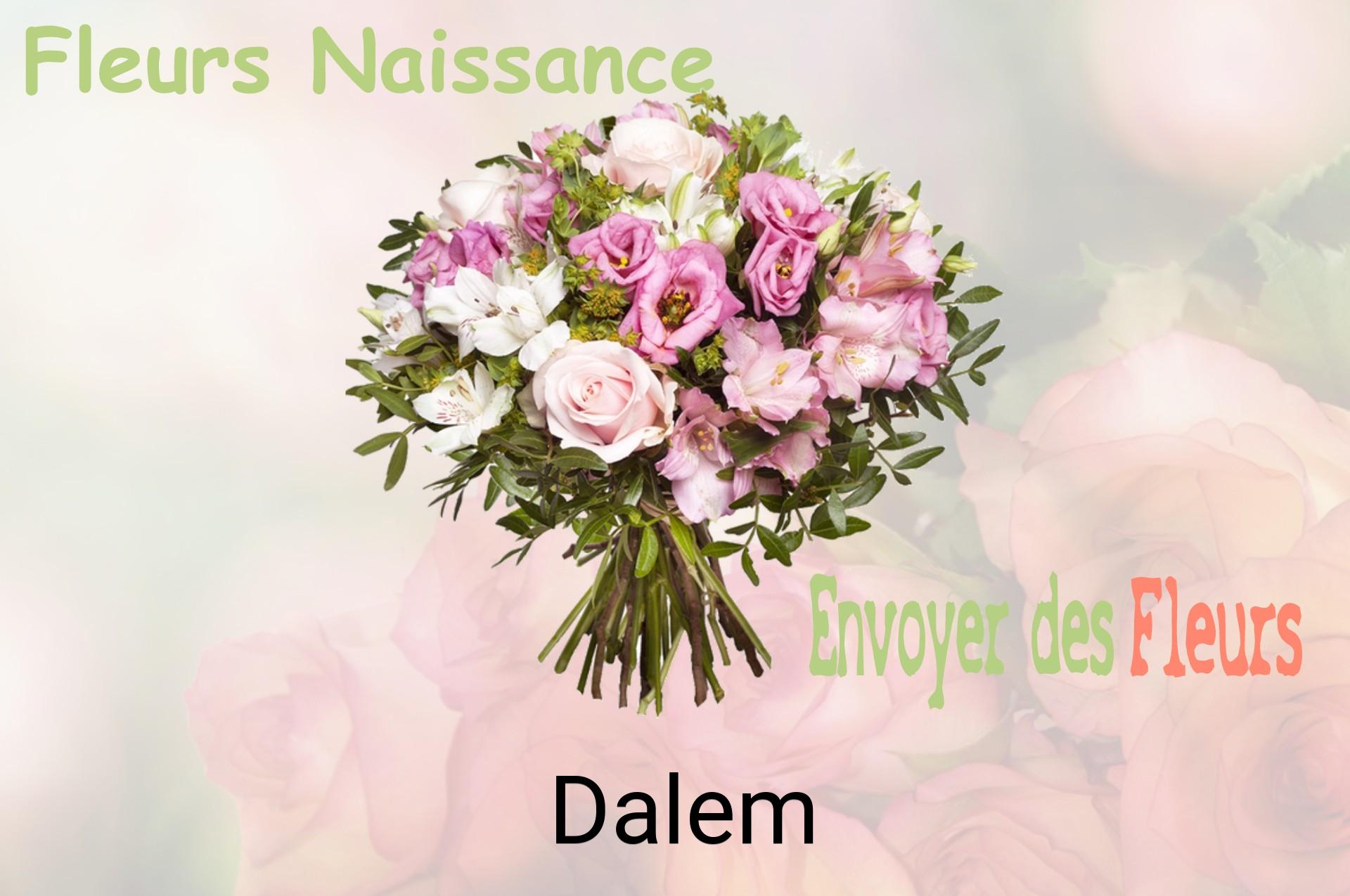 Bouquet de fleurs de naissance livré à Dalem
