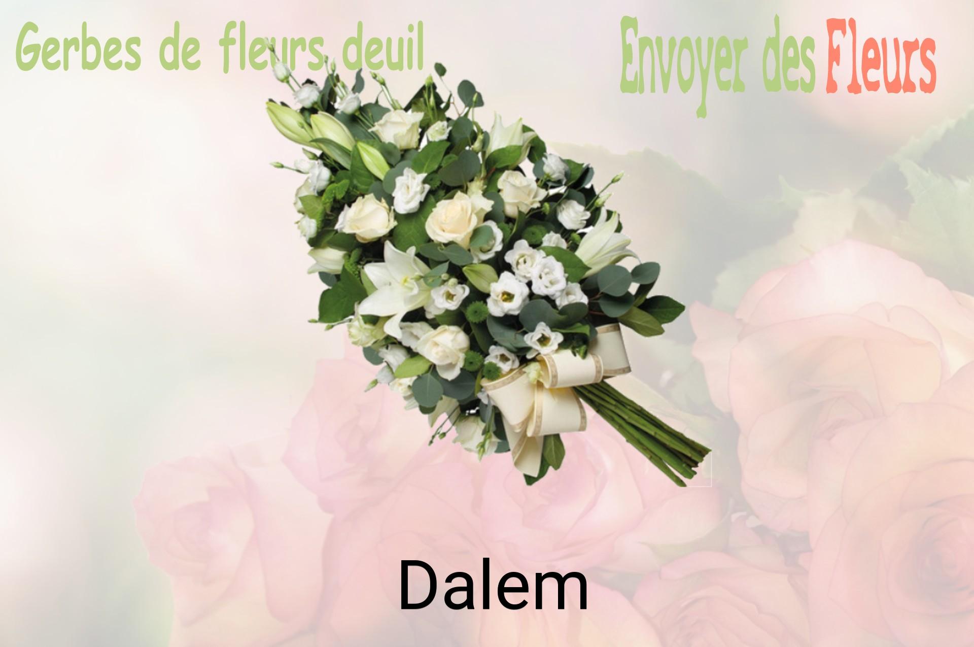 Gerbe de fleurs de deuil livrée à Dalem